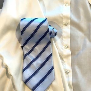 Blue silk tie
